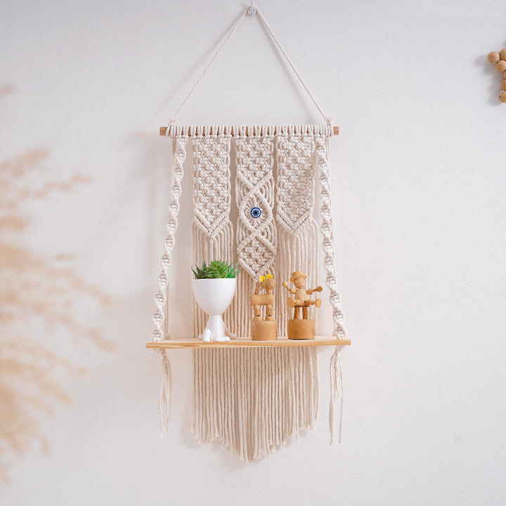 Macrame Decorative Wall Shelf Kalsten
