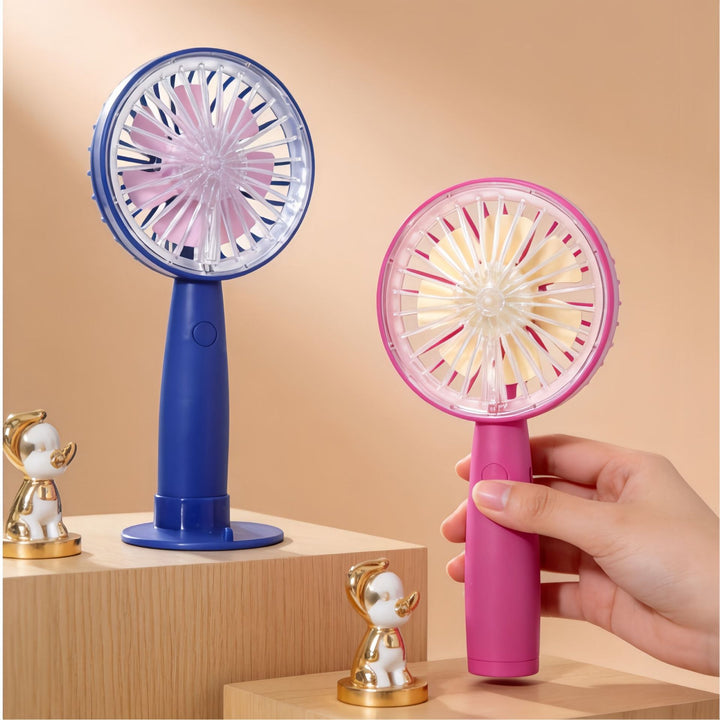Women Portable Mini Hand Fan with Flexible USB Charging Function Kalsten
