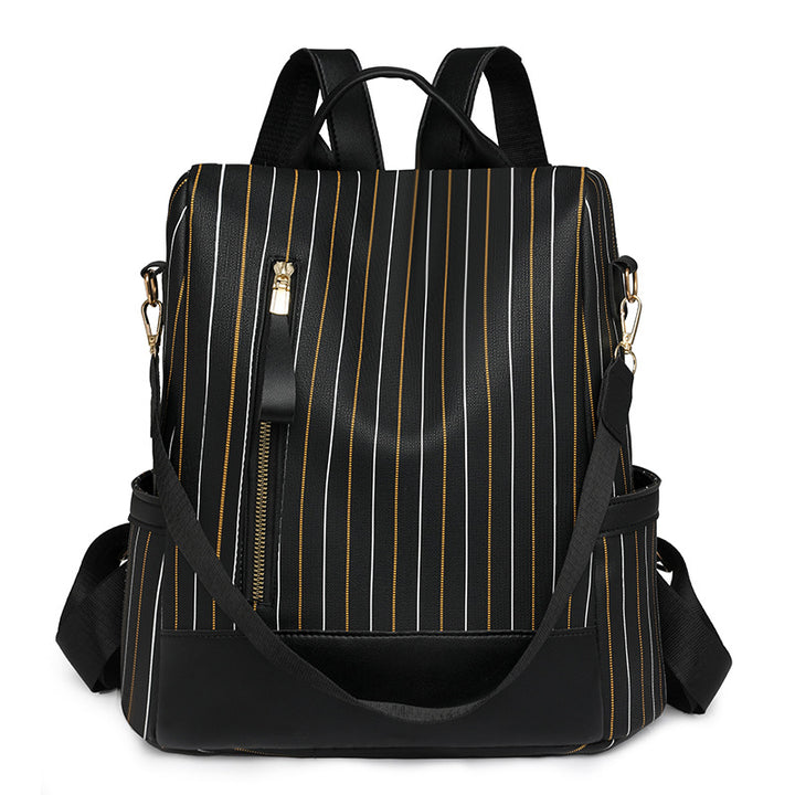Stylish Vertical Striped Backpack