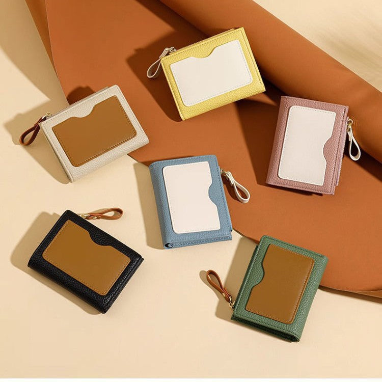 Textured  Leather Zippered Card Holder Kalsten