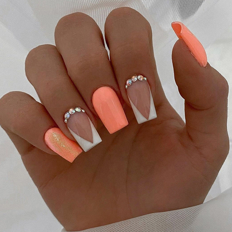 Elegant Crystal-Studded Press-On Nail Tips Kalsten