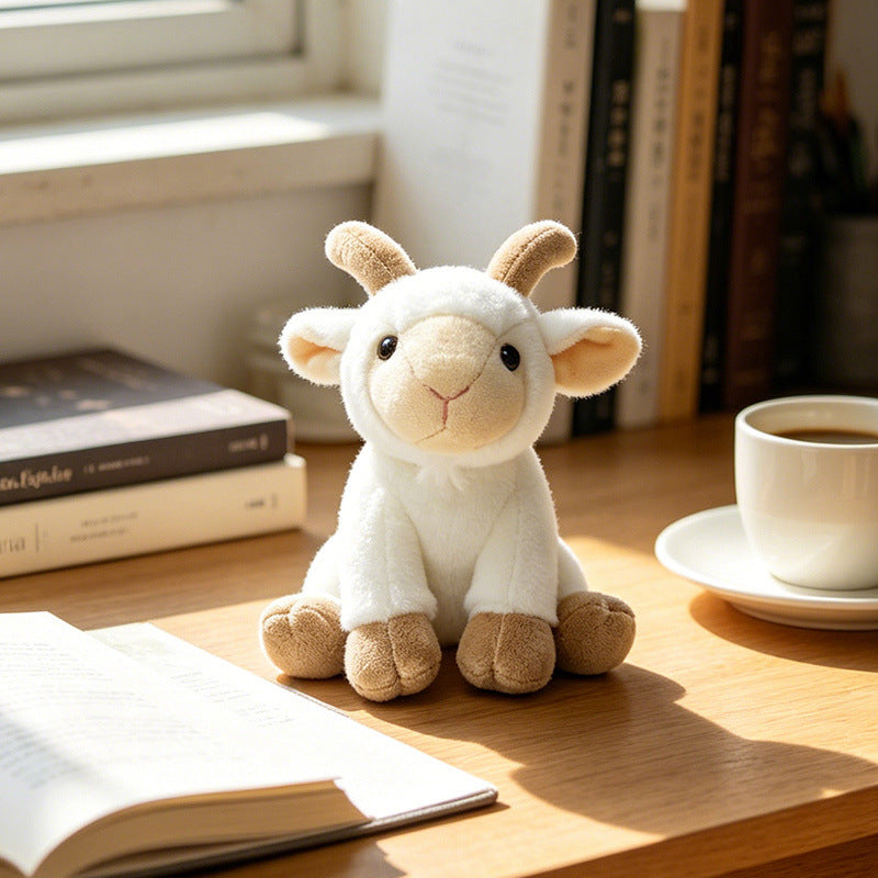Plush Fennec Fox Sitting Soft Toy with Oversized Ears and Embroidered Features Kalsten