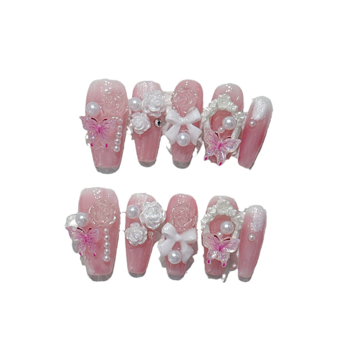 Elegant Decorative Press-On Nails