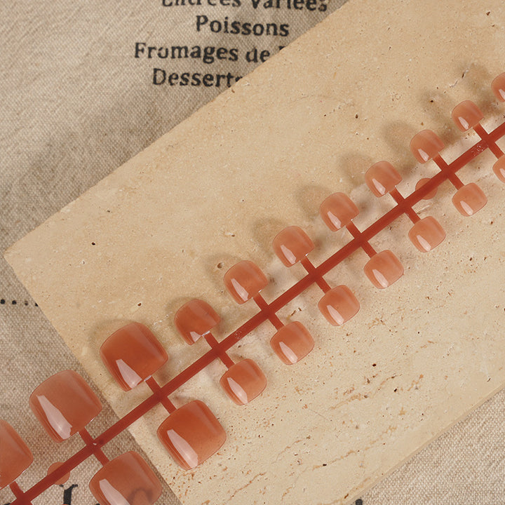 Natural Shiny Press-On Nail Set Kalsten