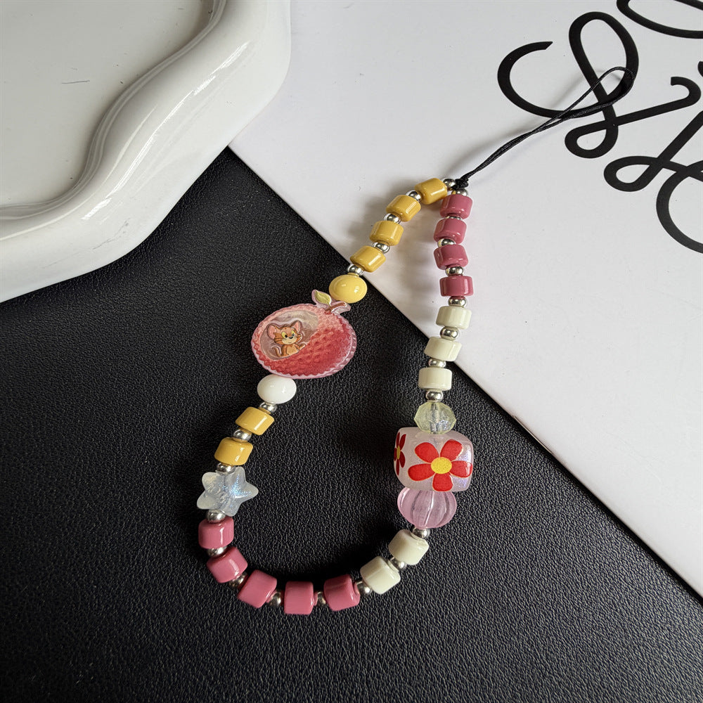 Floral Beaded Charm Necklace Kalsten