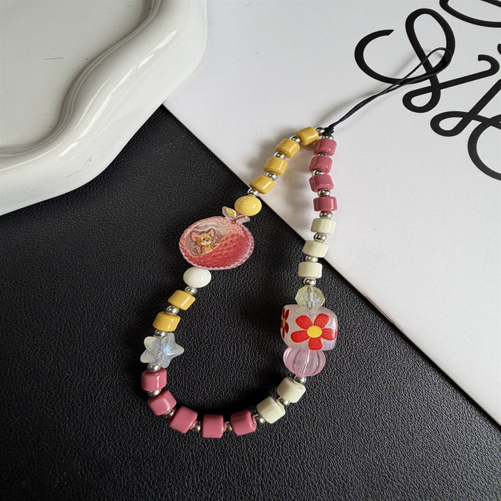Floral Beaded Charm Necklace Kalsten