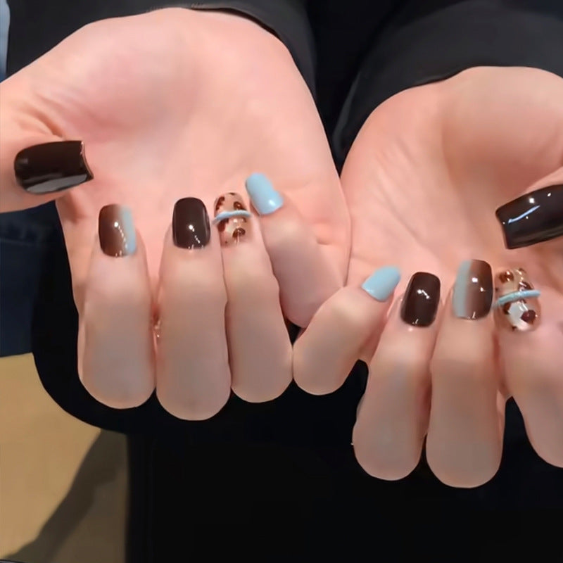 Artistic Press-On Nail Art Set with Unique Designs Kalsten