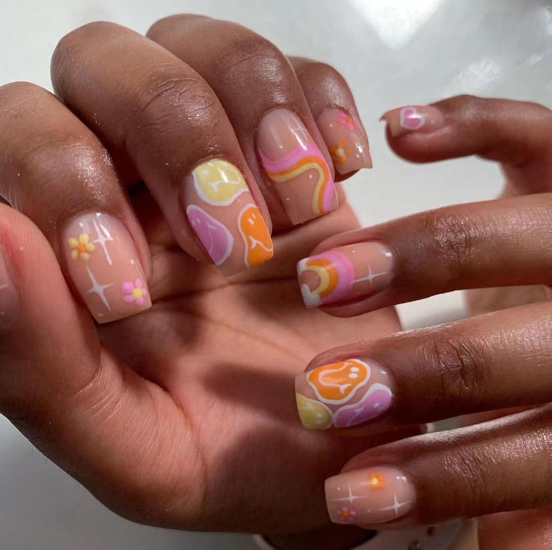 Creative nail designs with colorful patterns Kalsten