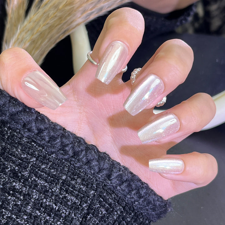 Glamorous Press-On Nail Art Set with Stylish Gemstone Accents Kalsten