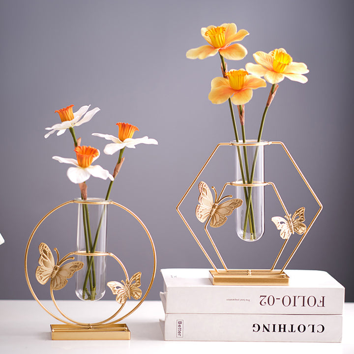 Decorative Butterfly Glass Test Tube Vase Holder