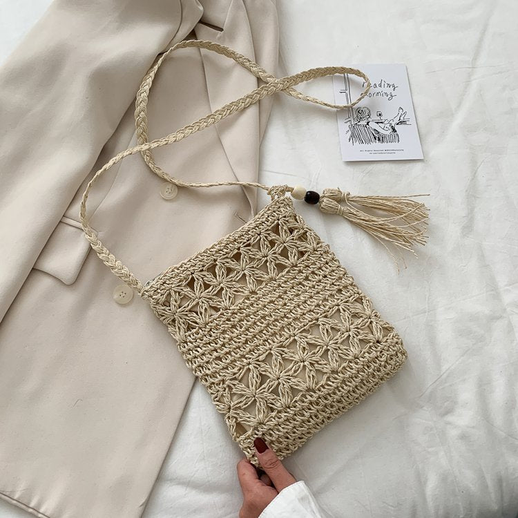 Hand-knotted macrame bag with special wave pattern Kalsten
