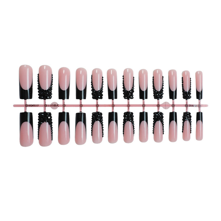 Elegant Nail Art Press-On Kit with Decorative Gem Accents Kalsten