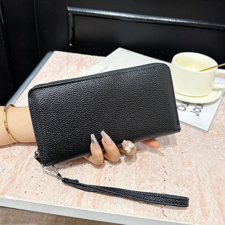 Compact Textured Zip Wallet