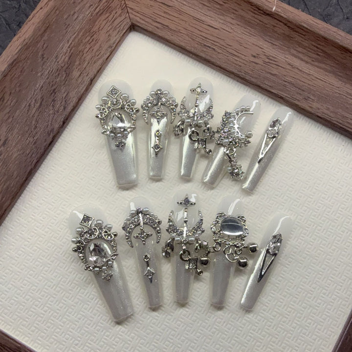 Luxury Rhinestone Decorative Press-On Nails
