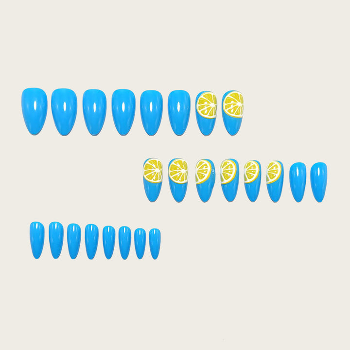 Artificial nails with lemon design Kalsten