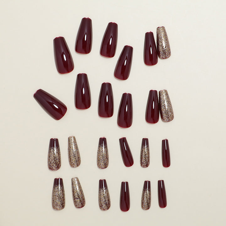 Glittering Press-On Nail Set Kalsten