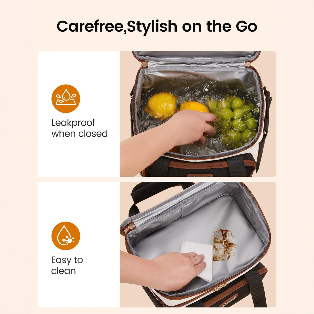 Insulated picnic bag with multiple compartments and elegant details Kalsten