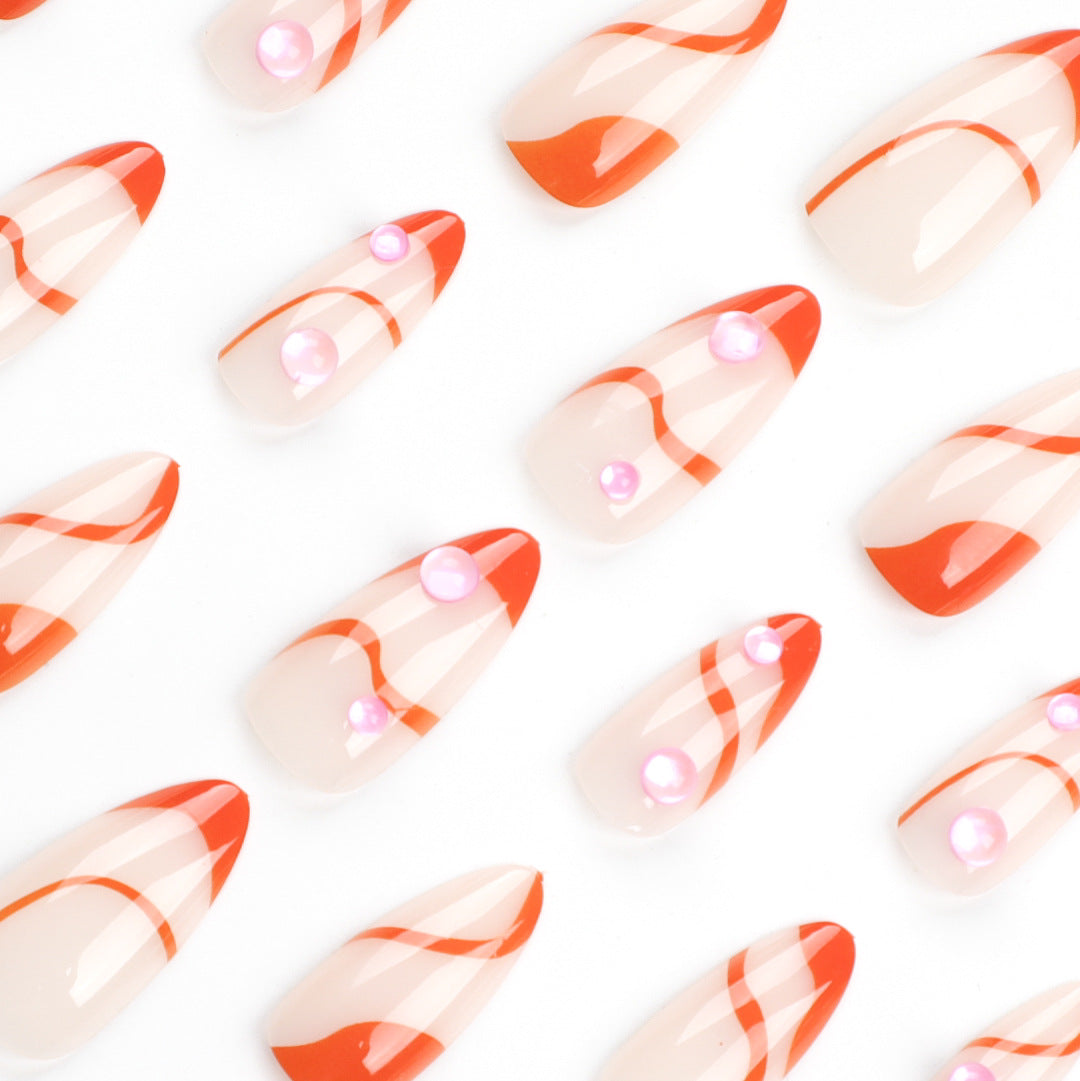 Artful Nail Extensions with Modern Accents Kalsten