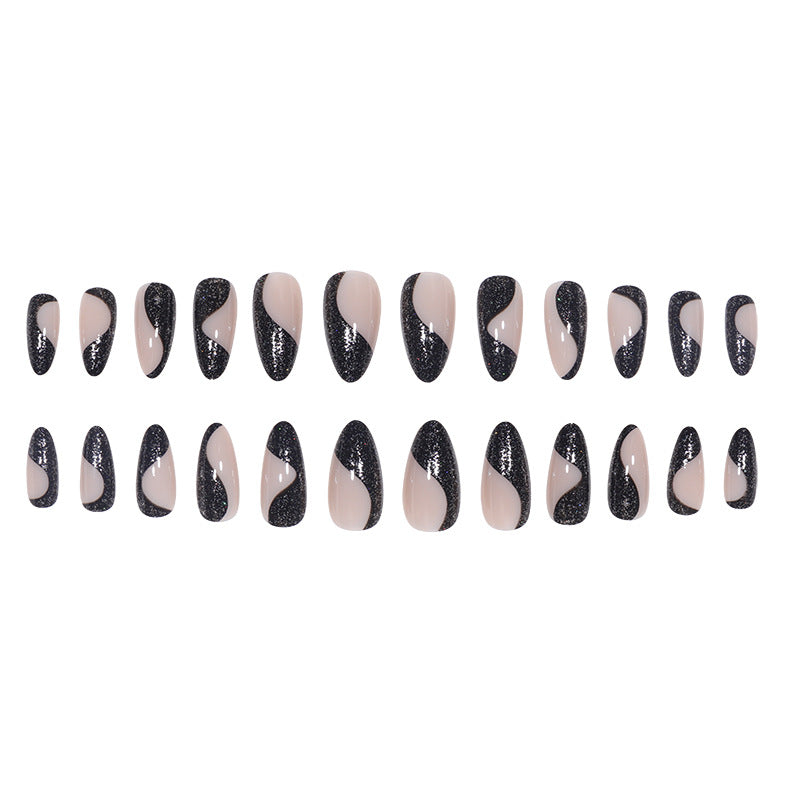 Glamorous Abstract Stiletto Press-On Nails Kalsten