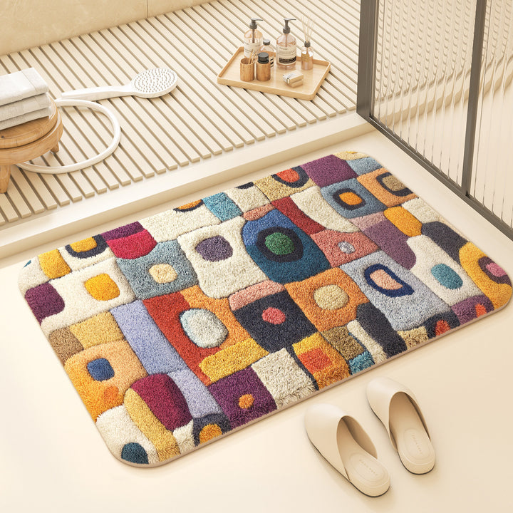 Colorful Geometric Design Bath Mat Kalsten