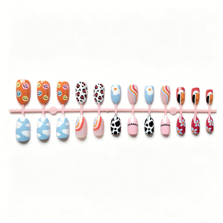 Creative Multi-Patterned Nail Art Set