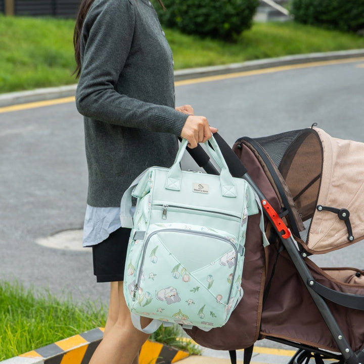Playful Floral Print Diaper Backpack Kalsten
