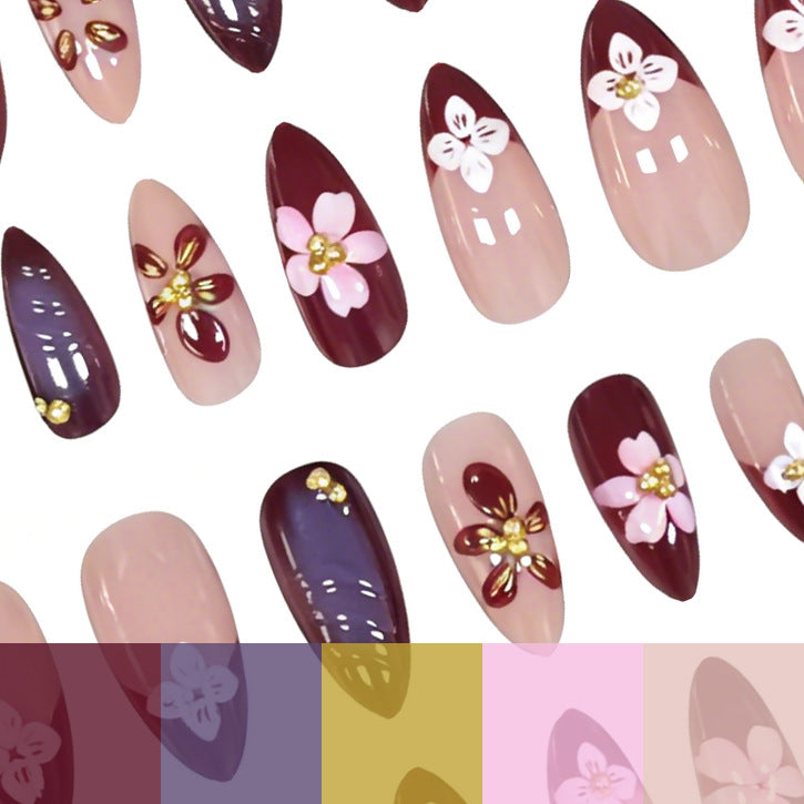 Decorative Floral Acrylic Nail Enhancements Kalsten 1789915431