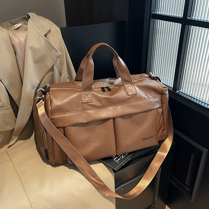Stylish Leather Sports Duffle Bag
