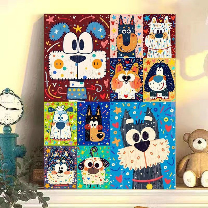 Playful Cat-Themed Canvas Wall Art Kalsten