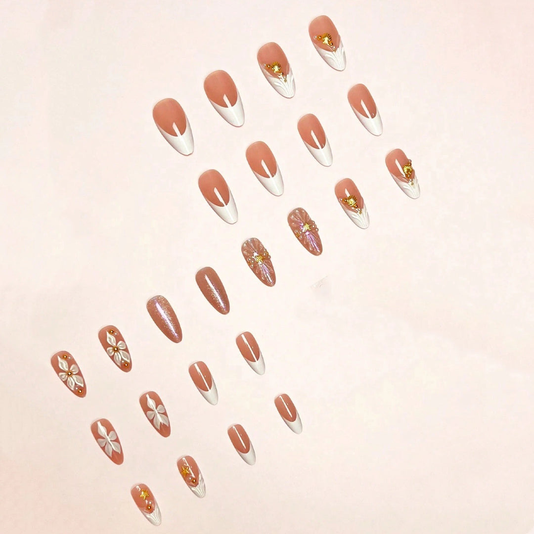 Glamorous Floral Stiletto Press-On Nail Set Kalsten