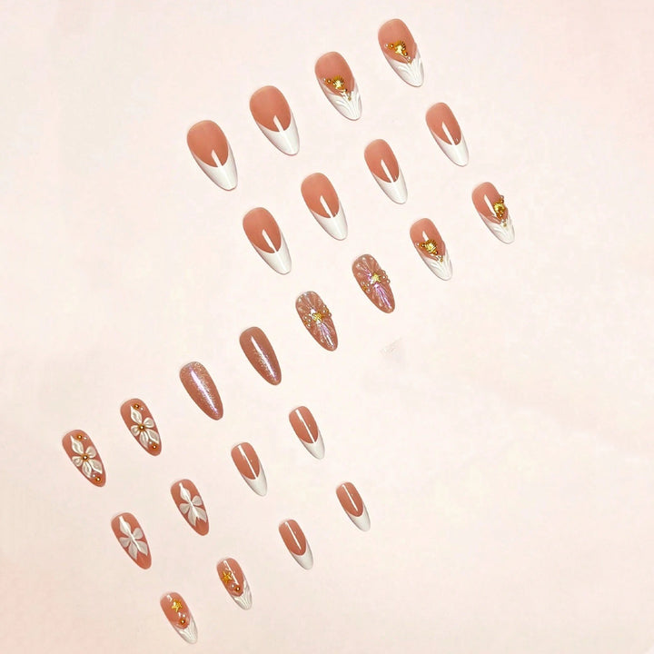 Glamorous Floral Stiletto Press-On Nail Set Kalsten