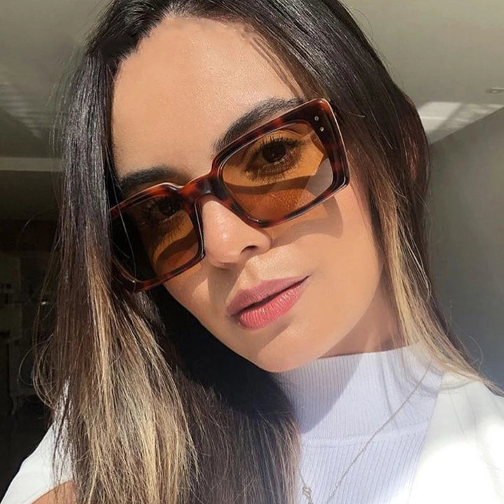 Women square sunglasses with animal print Kalsten