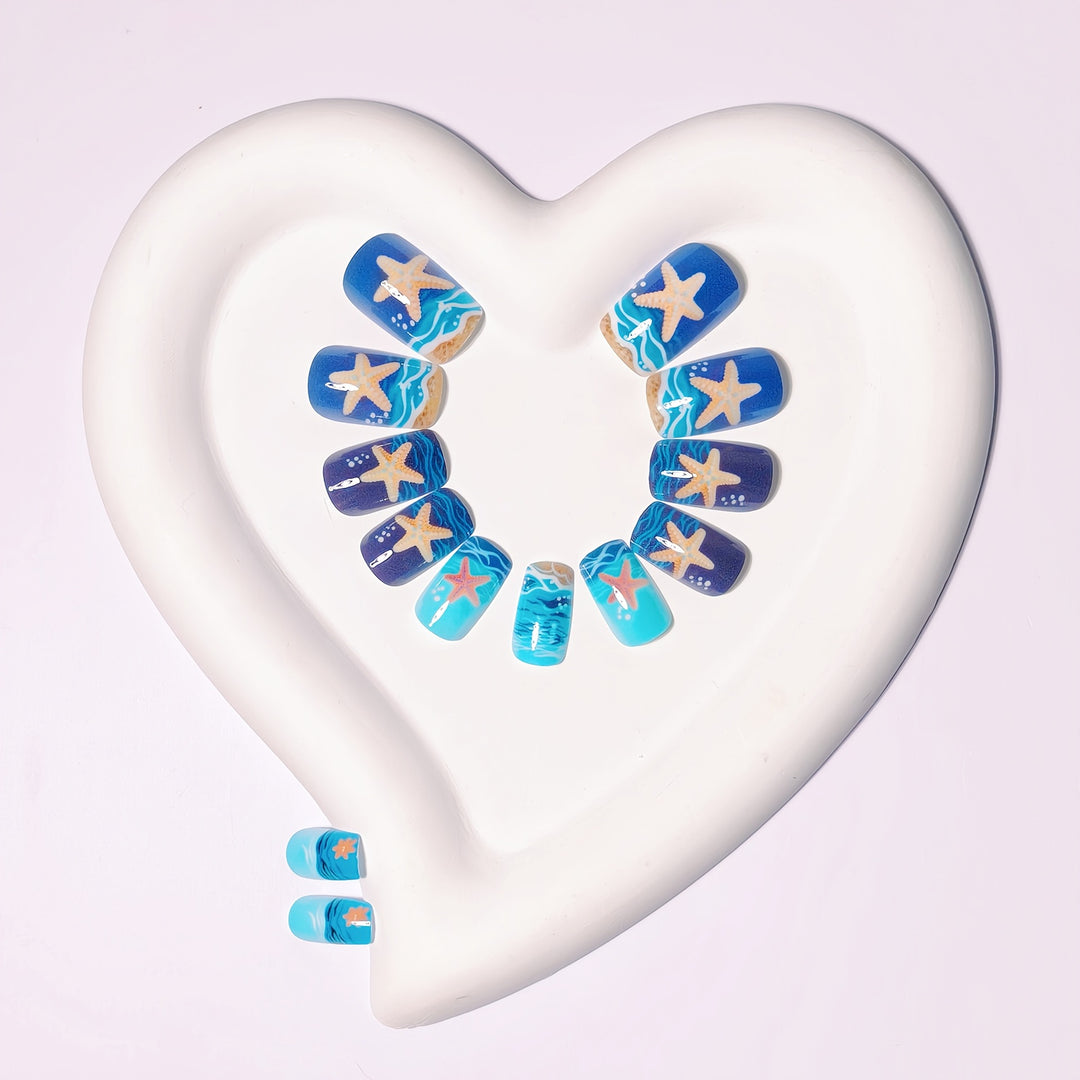 Nautical Themed 3D Acrylic Nail Art Kalsten