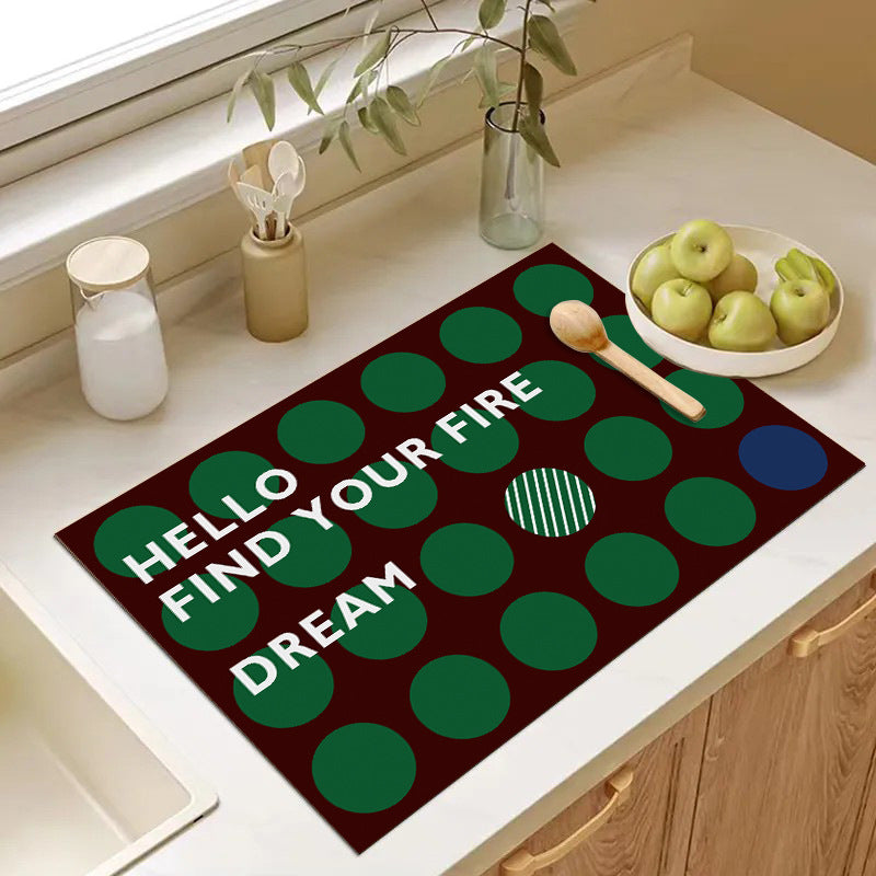 Playful Textured Kitchen Mat Kalsten