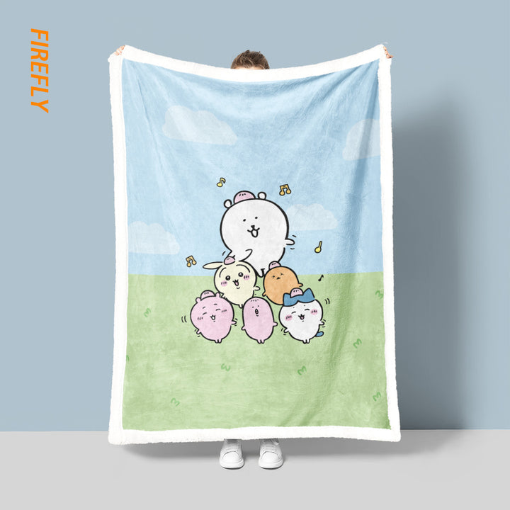 Cartoon-Themed Fleece Throw Blanket