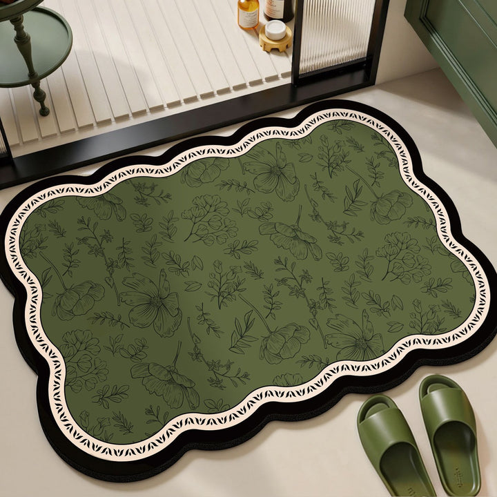 Elegant Vintage Floral Print Area Mat