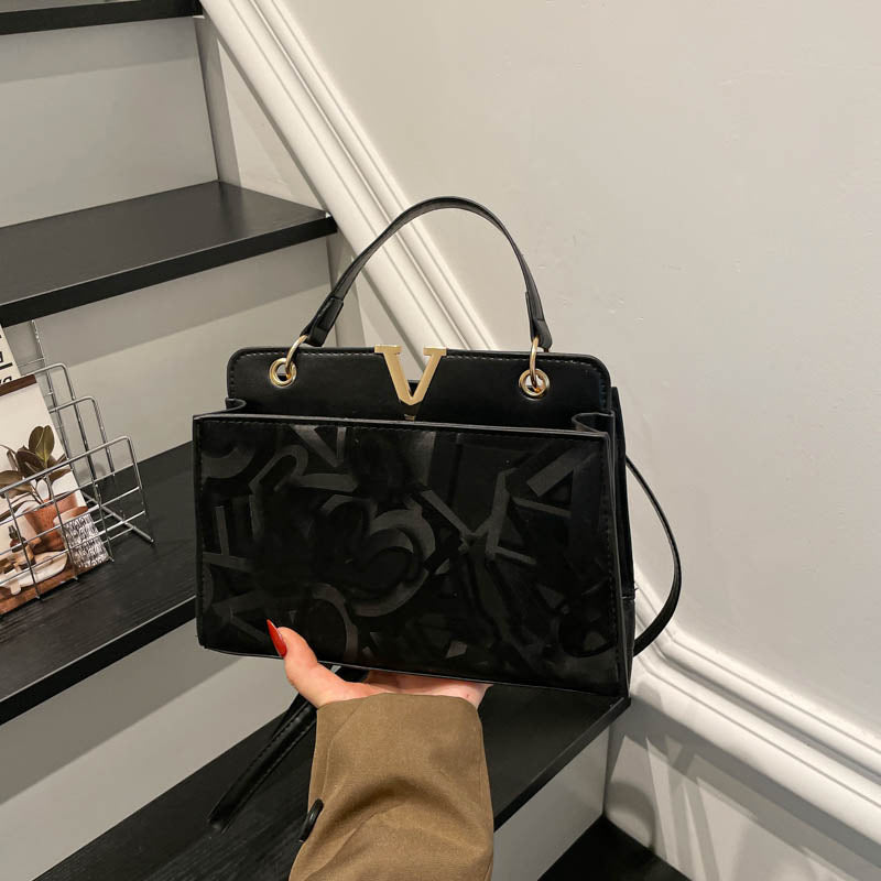 Glossy Structured Handbag