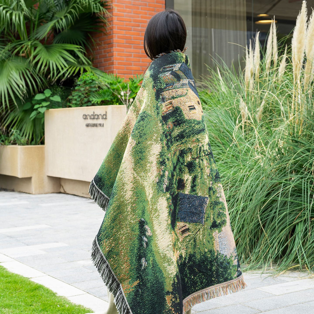 Scenic Landscape Woven Throw Blanket