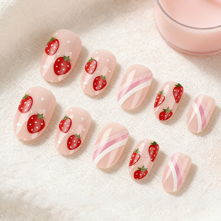 Strawberry-Themed Nail Art Set Kalsten