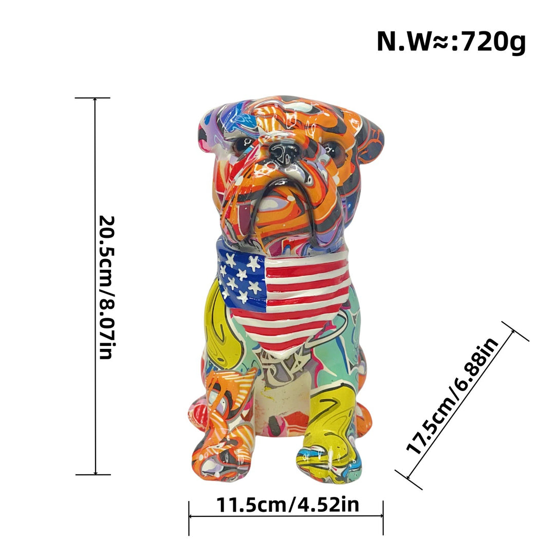 Colorful decorative figure of a dog in modern design Kalsten