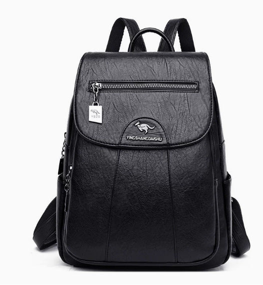 Stylish Multi-Pocket Leather Backpack Kalsten