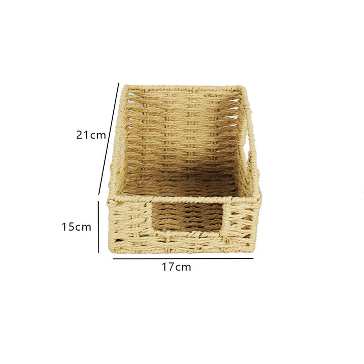Natural Fiber Rectangular Storage Basket Kalsten