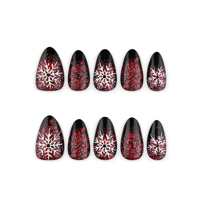 Artificial nails with snowflake design Kalsten