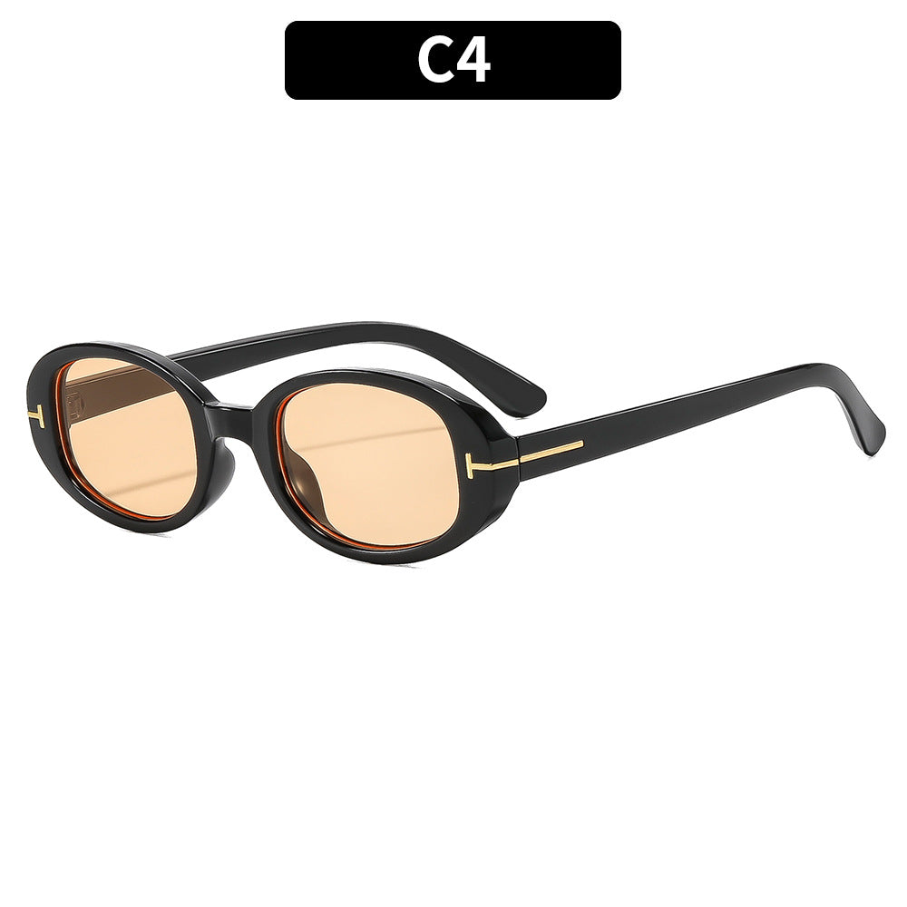 Vintage Oval Cat-Eye Sunglasses