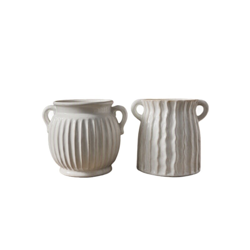 Elegant ceramic container with patterns Kalsten