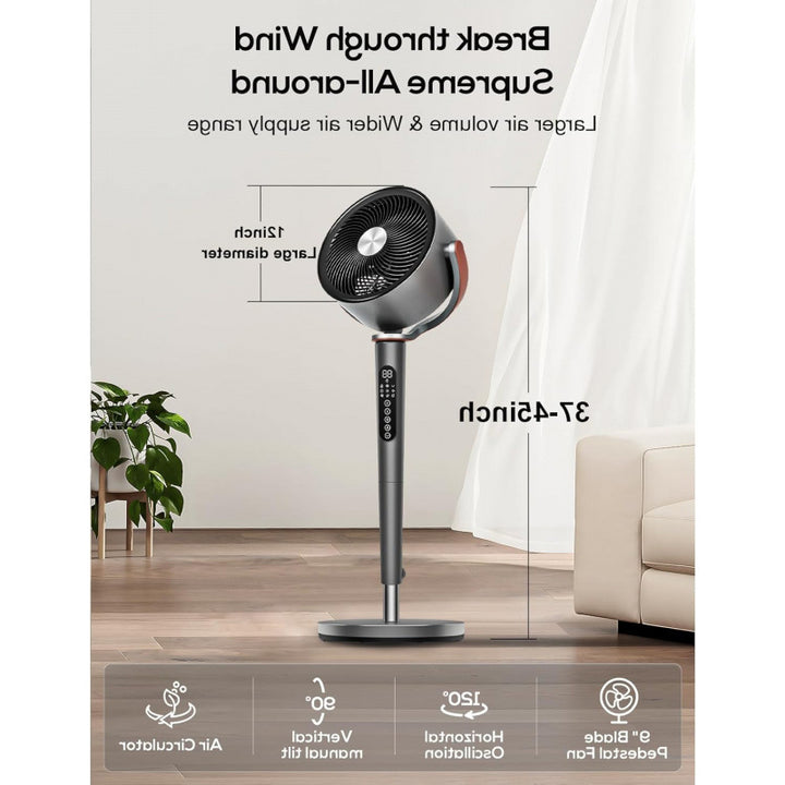 Unisex Stand Fan with Intelligent Control Kalsten