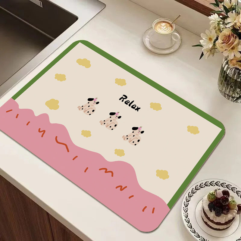 Cute Cartoon Food-Themed Kitchen Mat Kalsten