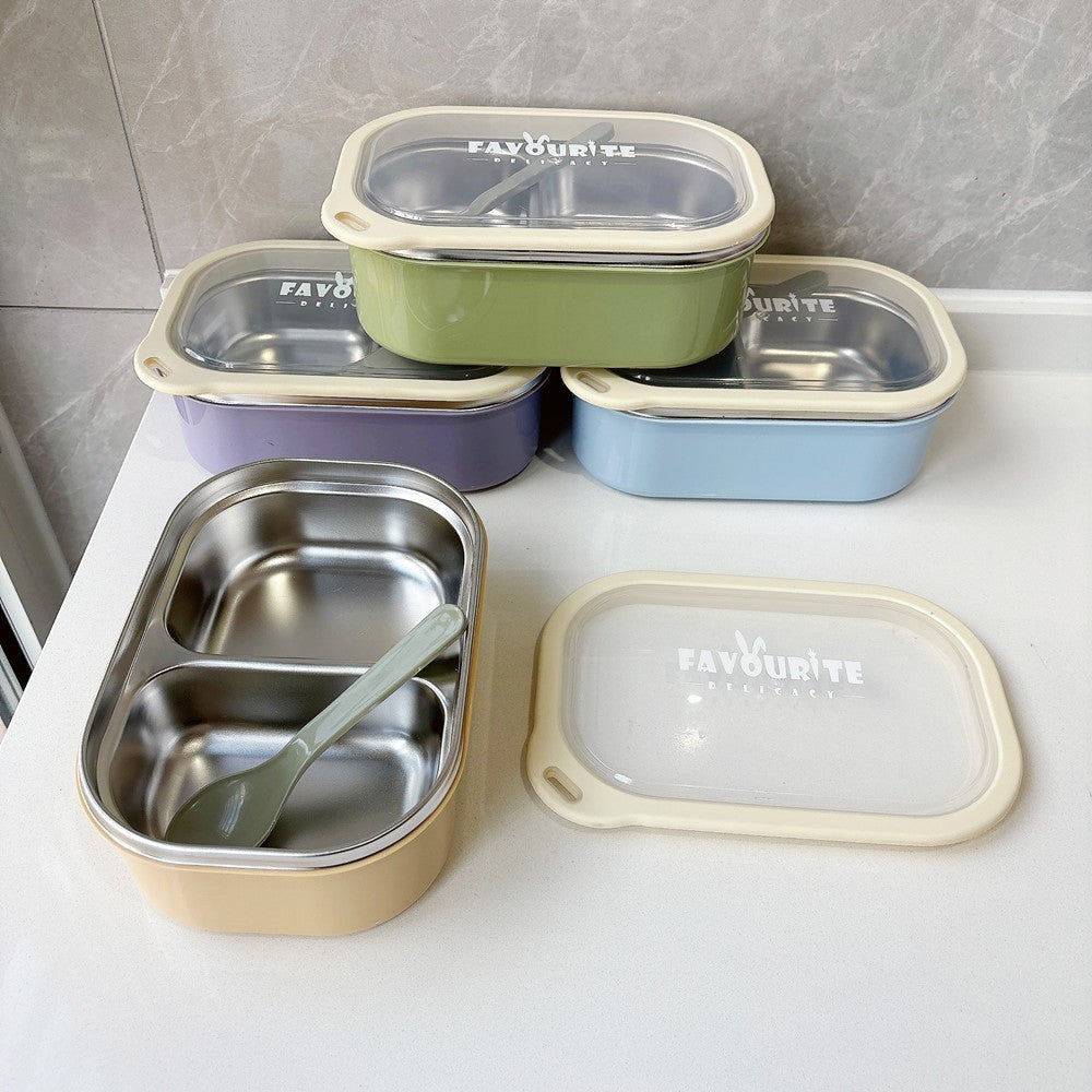 Multi-Compartment Stainless Steel Food Storage Container