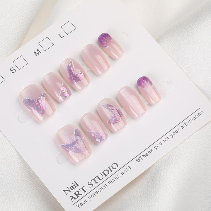 Butterfly Pattern Press-On Nail Set Kalsten