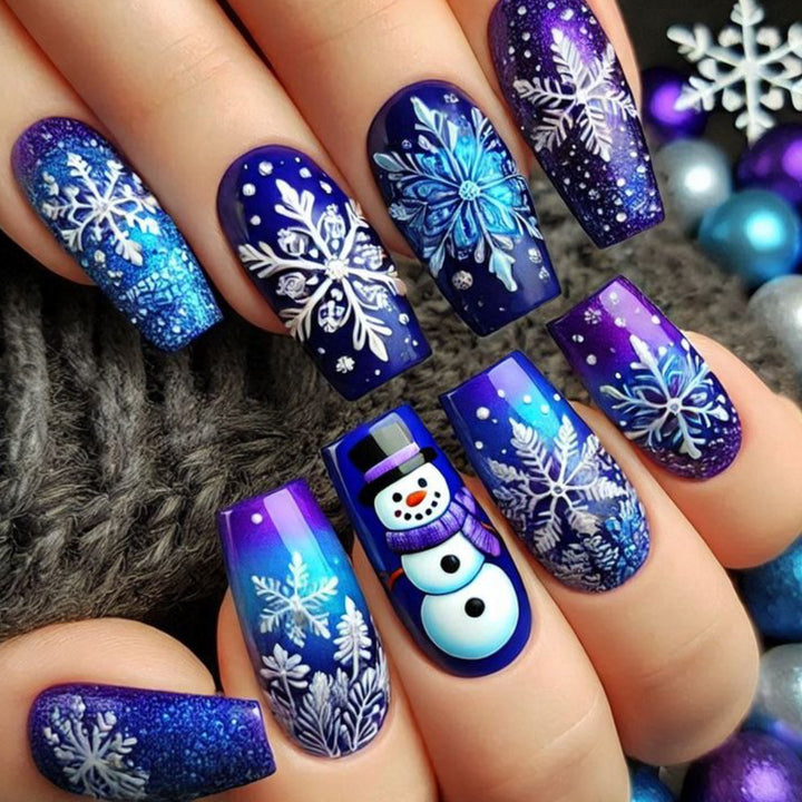 Winter-Themed 3D Nail Art Extensions Kalsten